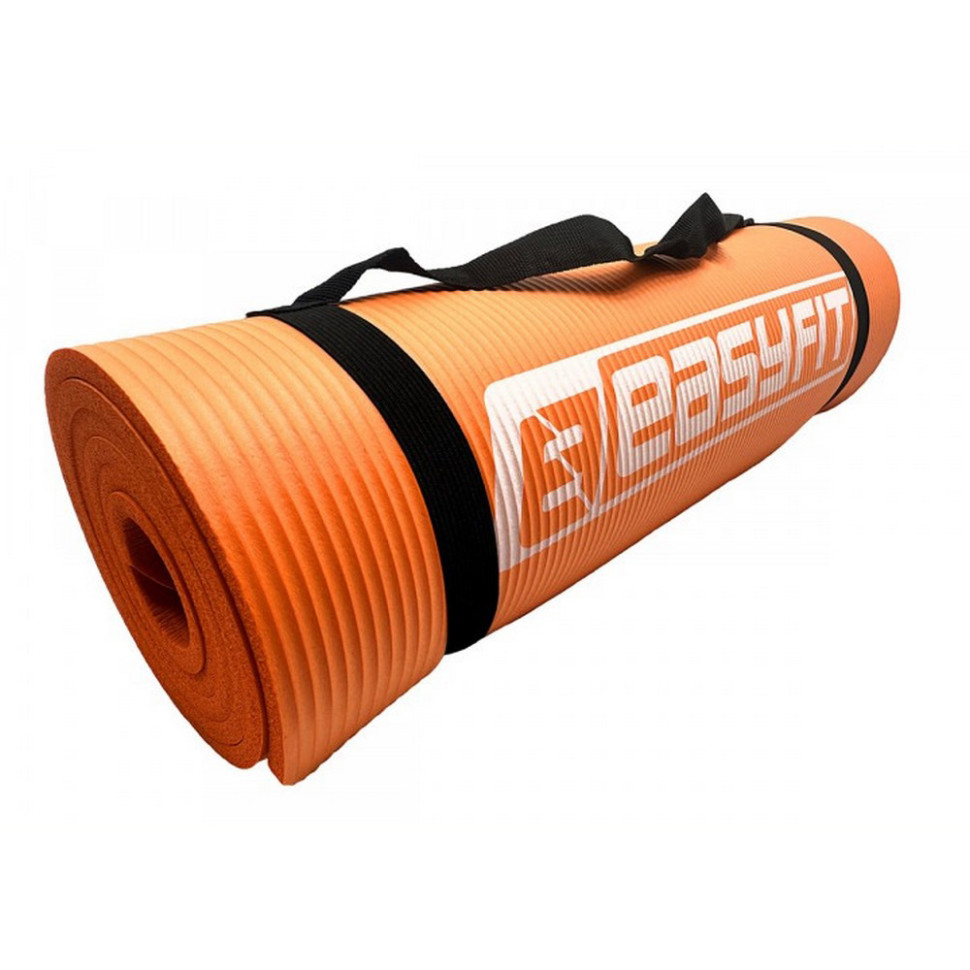 Коврик для фитнеса и йоги EasyFit EF-1919-OR, NBR 10 мм, Оранжевый
