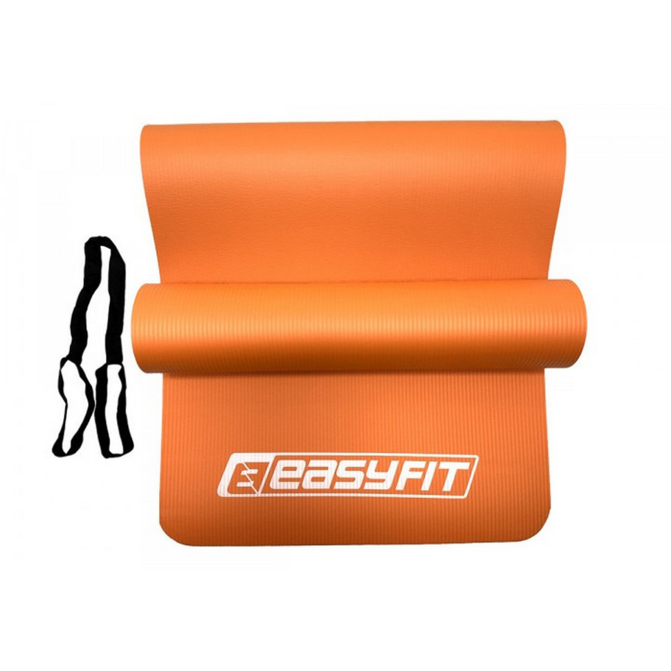 Коврик для фитнеса и йоги EasyFit EF-1919-OR, NBR 10 мм, Оранжевый
