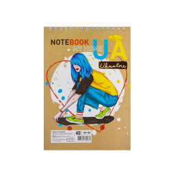 Блокнот А5 "Патриотический" Апельсин АП-1905-2, 40 листов, пружина сверху