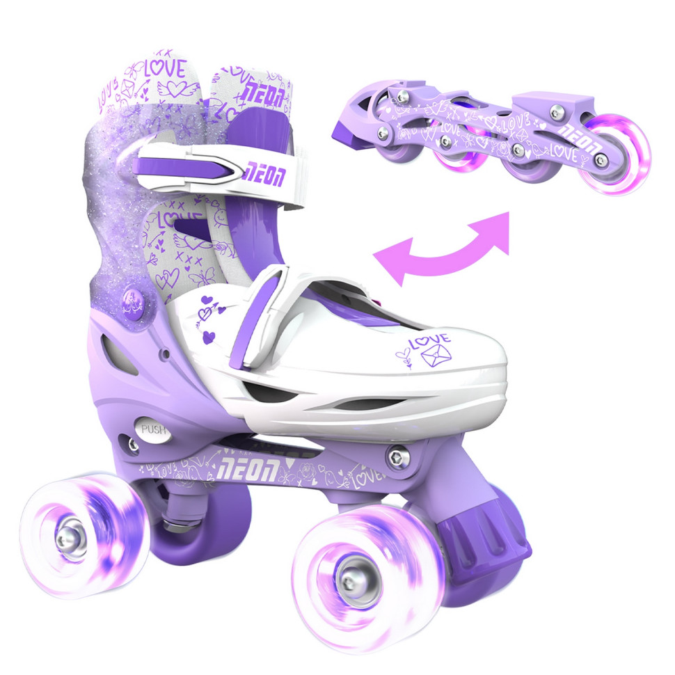 Роликовые коньки Neon Combo Skates Сиреневый (Размер 34-38) NT10L4