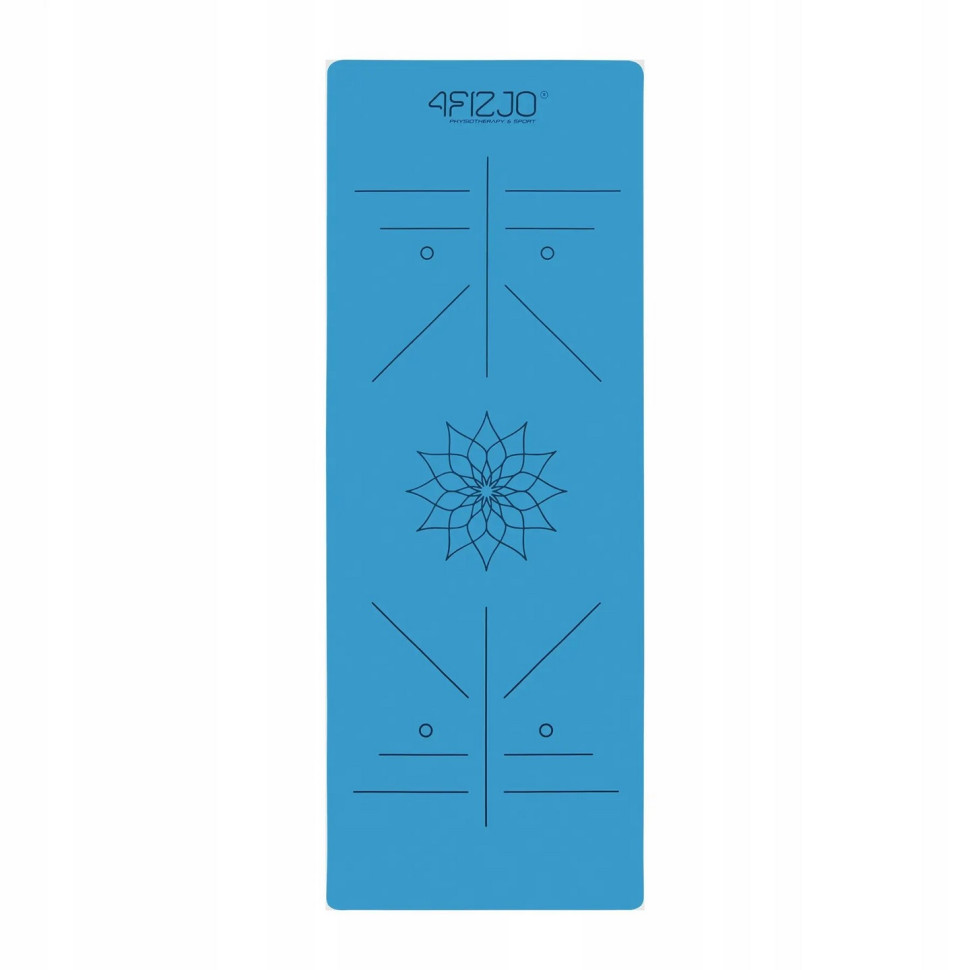 Килимок (мат) спортивний для йоги та фітнесу 4FIZJO 4FJ0588 PU 183 x 68 x 0.4 см, Blue