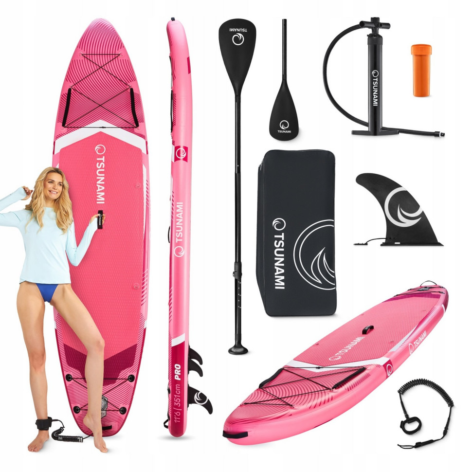 Надувная SUP доска PRO T10 TSUNAMI P-5905973405591 с веслом 350 см