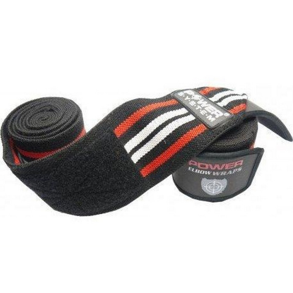 Бинты на локоть PS-3600 Elbow Wraps Power System PS-3600_Red-Black, Red/Black(пара)