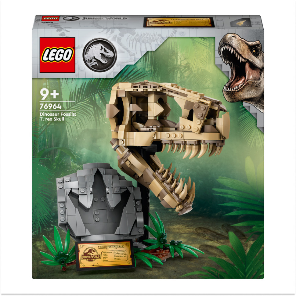 Конструктор LEGO Jurassic World Скамʼянілості динозаврів: череп тиранозавра 76964, 577 деталей