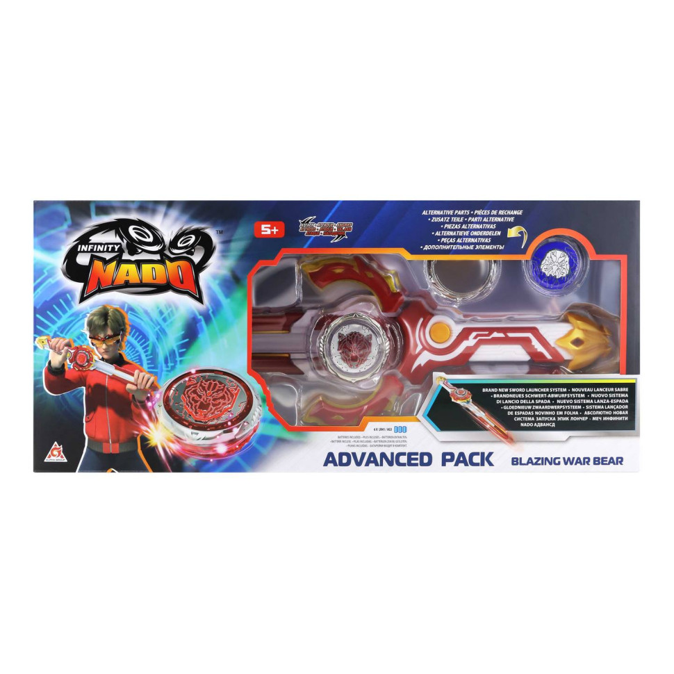 Волчок Infinity Nado EU654132 VI серия Advanced Pack Blazing War Bear Горящий Боевой Медведь
