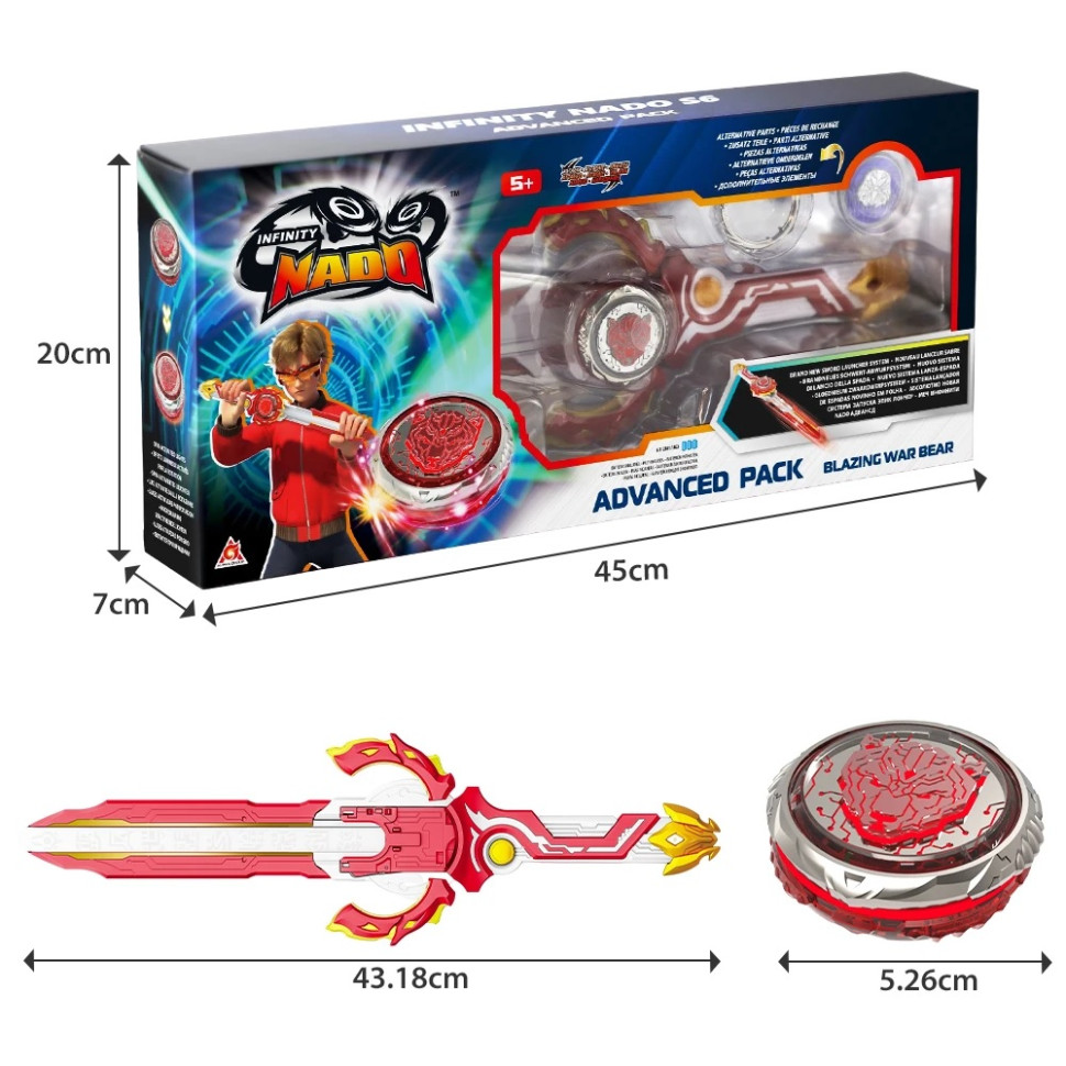 Волчок Infinity Nado EU654132 VI серия Advanced Pack Blazing War Bear Горящий Боевой Медведь