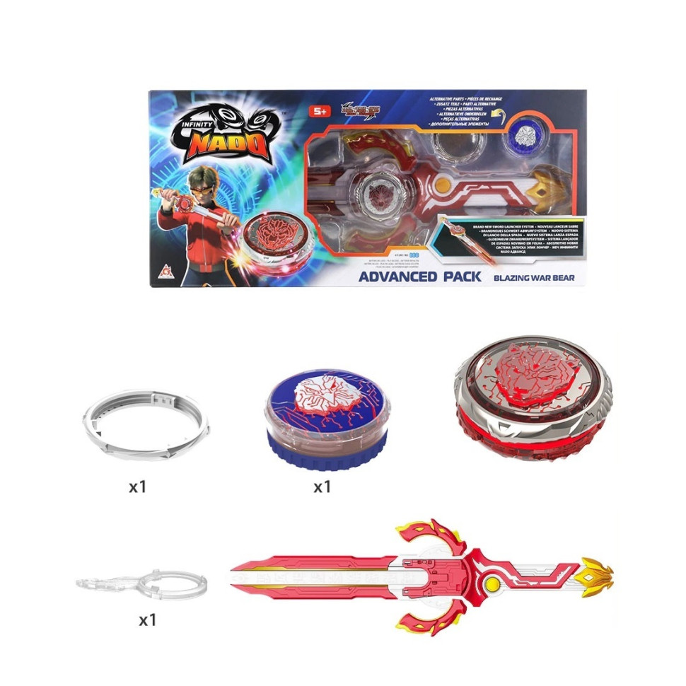 Волчок Infinity Nado EU654132 VI серия Advanced Pack Blazing War Bear Горящий Боевой Медведь