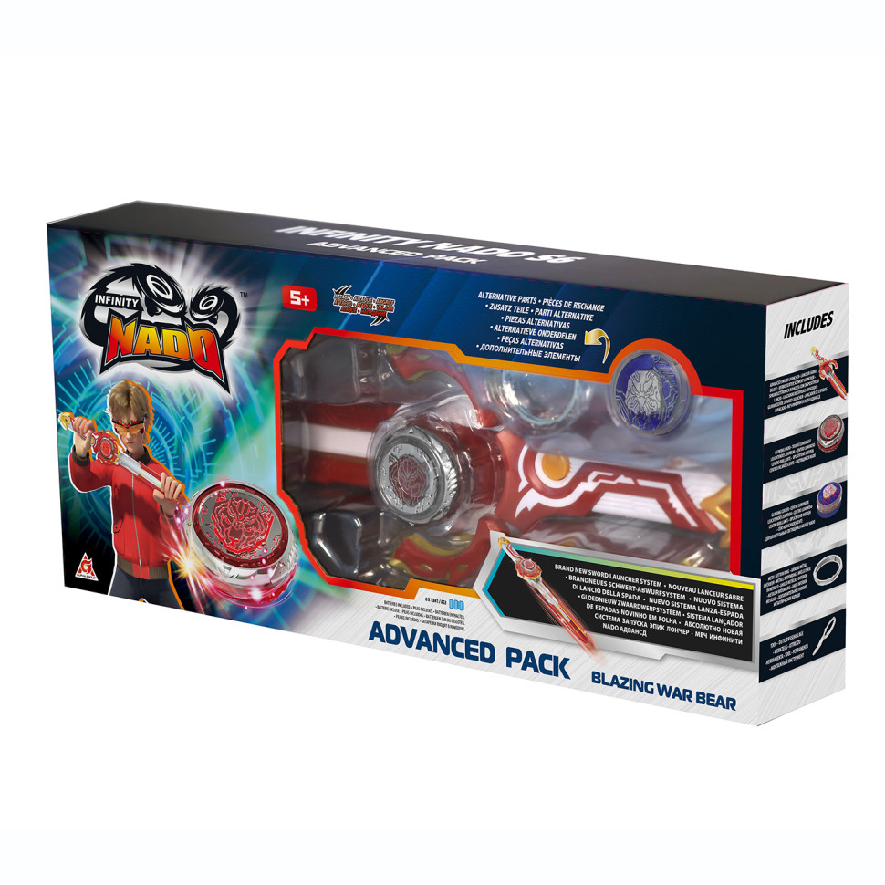 Волчок Infinity Nado EU654132 VI серия Advanced Pack Blazing War Bear Горящий Боевой Медведь