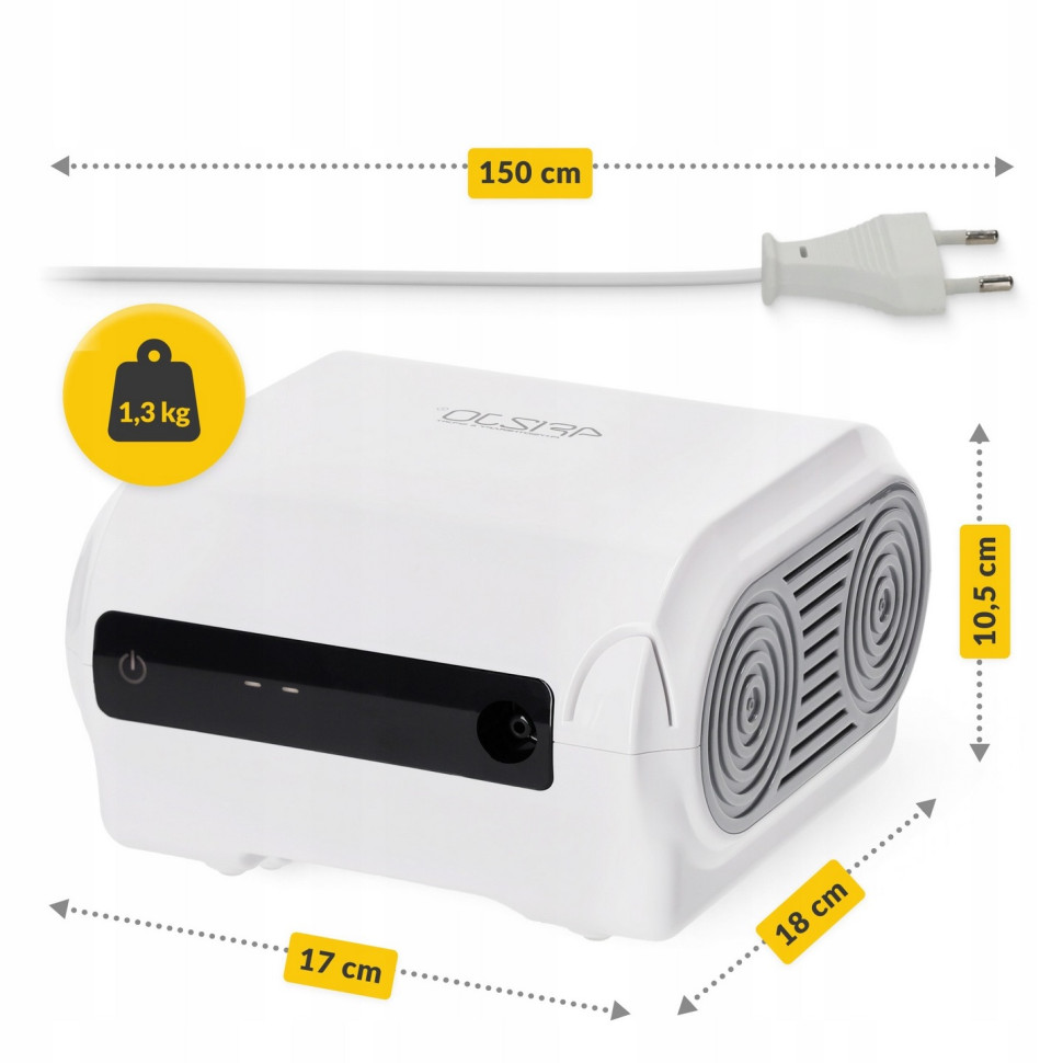 Інгалятор компресорний (небулайзер) PRO 4FIZJO P-5905973402033 з дисплеєм