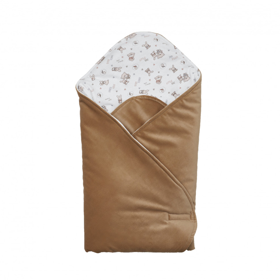 Конверт-плед детский Velvet Print Twins 9016-TVP-201 caramel 80x80 см