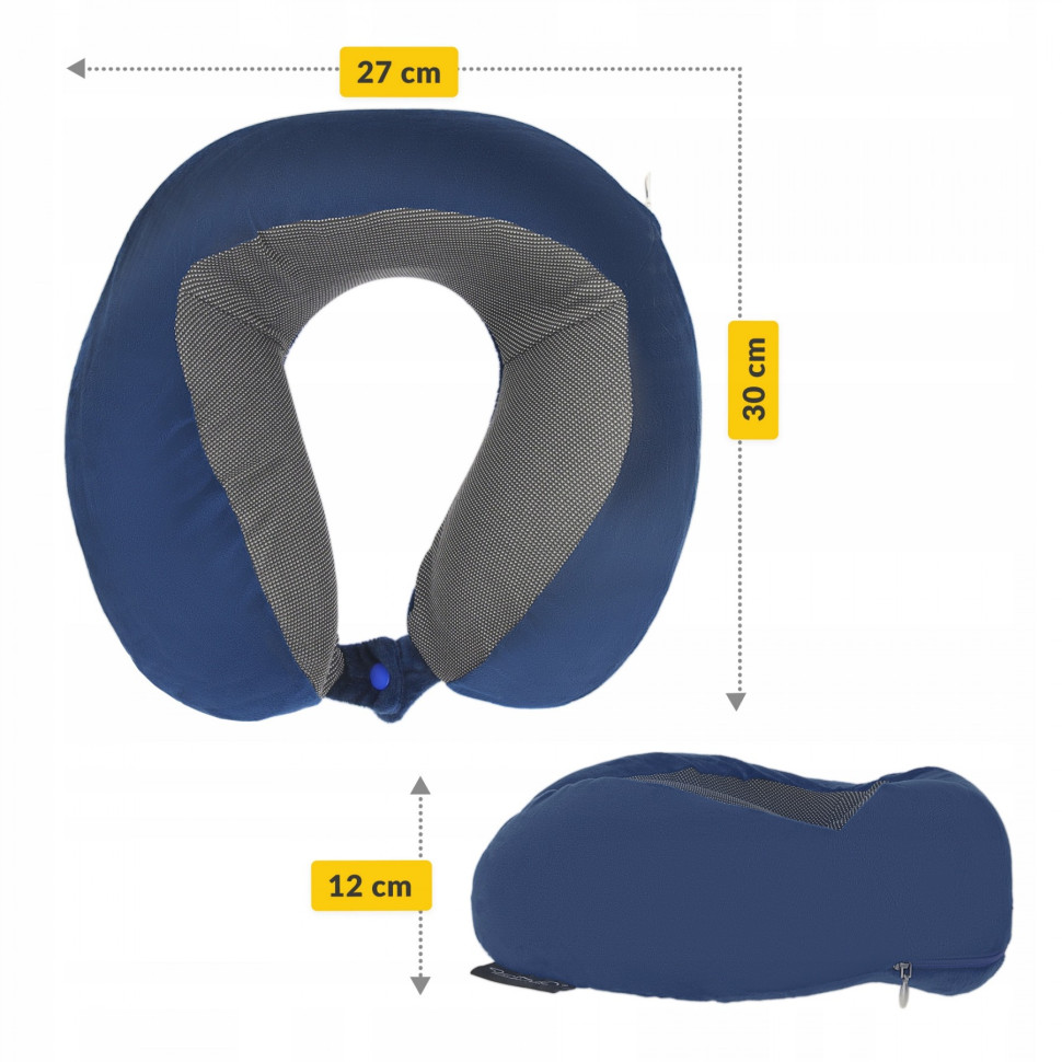Подушка дорожная 4FIZJO 4FJ0578 Navy Blue 30x27x12 см