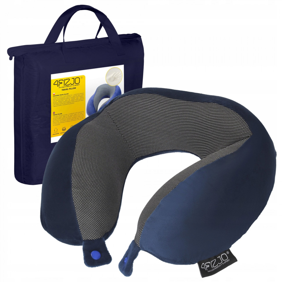 Подушка дорожная 4FIZJO 4FJ0578 Navy Blue 30x27x12 см