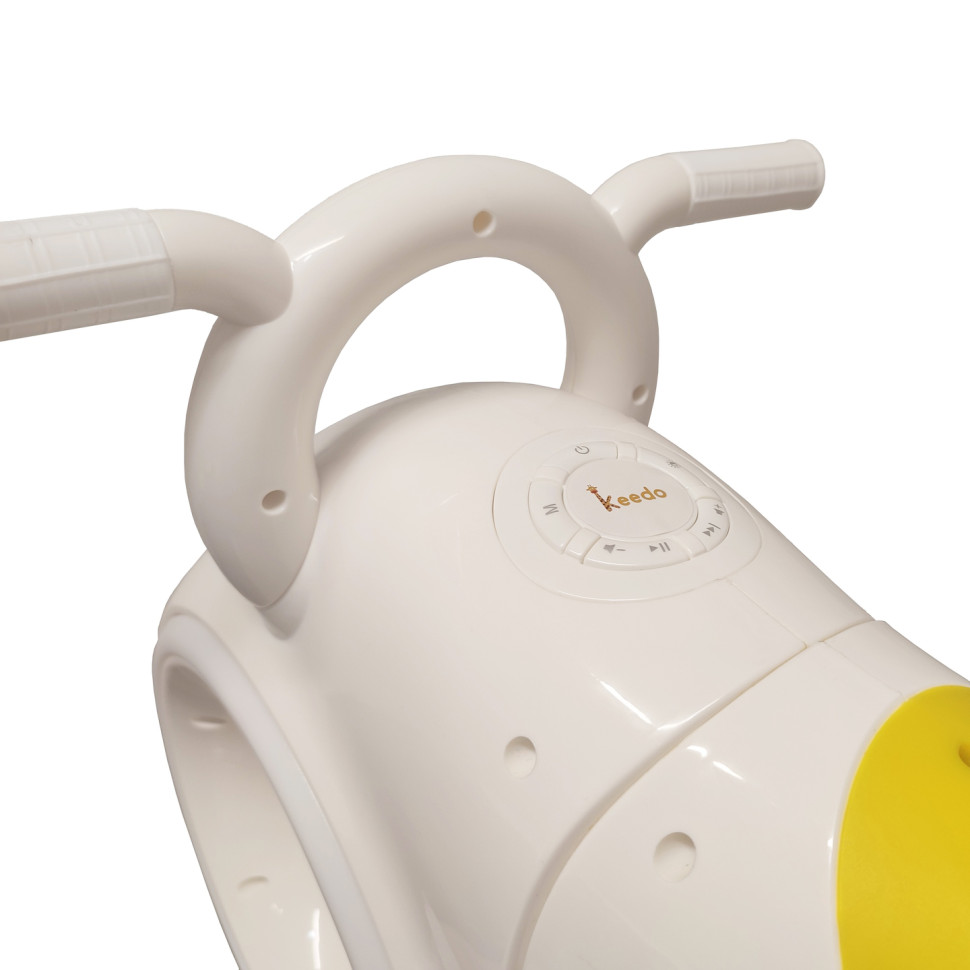 Дитячий толокар Трон Космо-байк Bambi HD-K06(White-Yellow) Bluetooth Біло-Жовтий