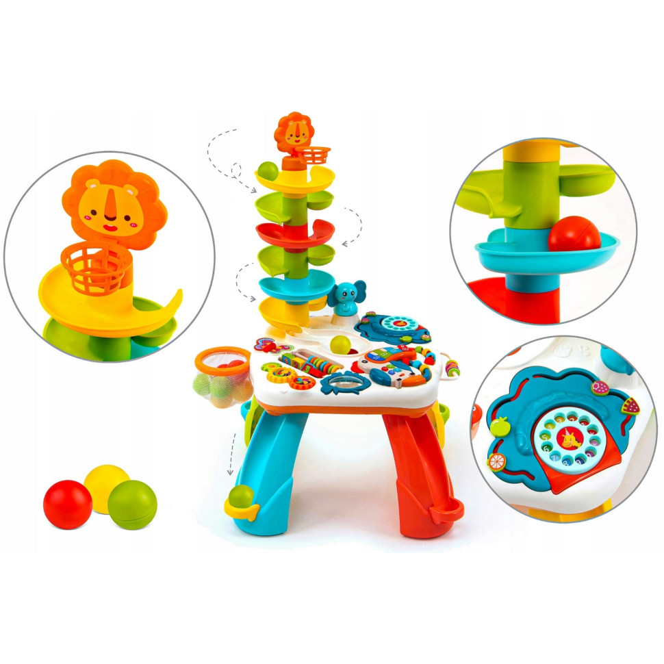 Игровой развивающий столик Safari Bambi SAF1, 6 шариков, 4 мелодии