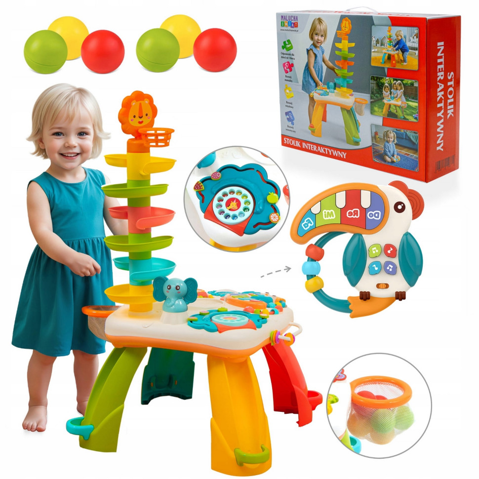 Игровой развивающий столик Safari Bambi SAF1, 6 шариков, 4 мелодии