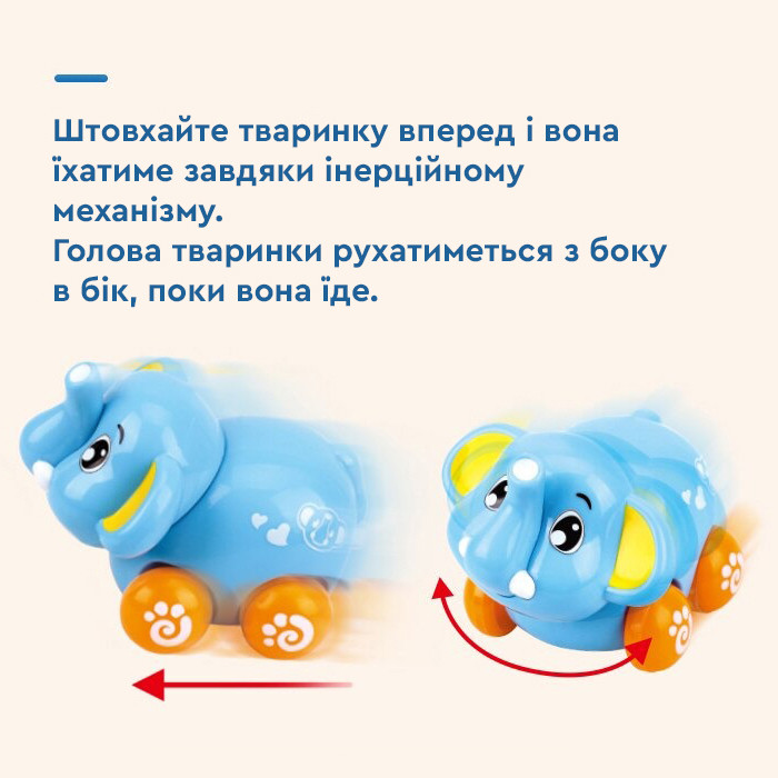 Іграшка інерційна тваринка Hola 376 8 см, рухає головою