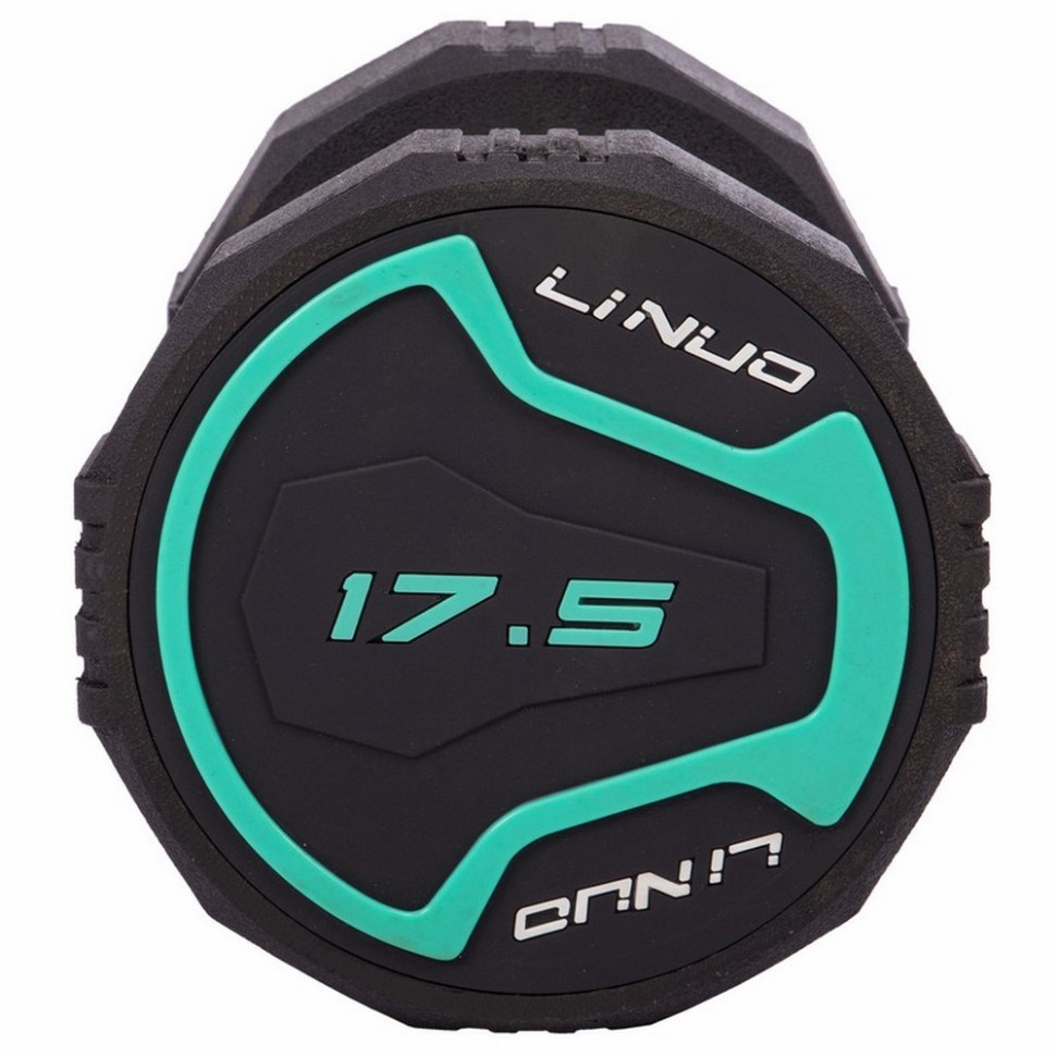 Гантель цельная профессиональная LI NUO Gemini Sport GA-3614-17.5, 1 шт 17.5 кг