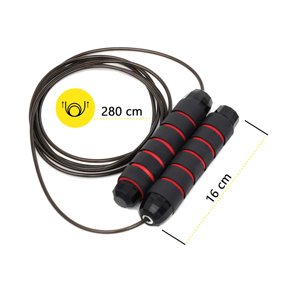 Скакалка для кроссфита Cornix Speed ​​Rope Classic XR-0354 черный/красный
