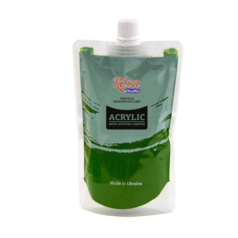 Фарба акрилова Зелена трав'яна Rosa 323200451 (код 451), 200 мл