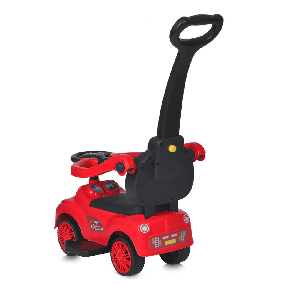 Детская каталка-толокар Bambi M 5763L-3 красный, c родительской ручкой