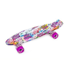 Скейт Penny Board Graffity Fish PFO011 колеса со светом 85 кг