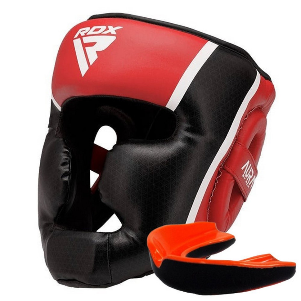 Боксерский шлем AURA PLUS T-17 RDX Inc Limited HGR-T17RB-S+ Red/Black, S (капа в комплекте)
