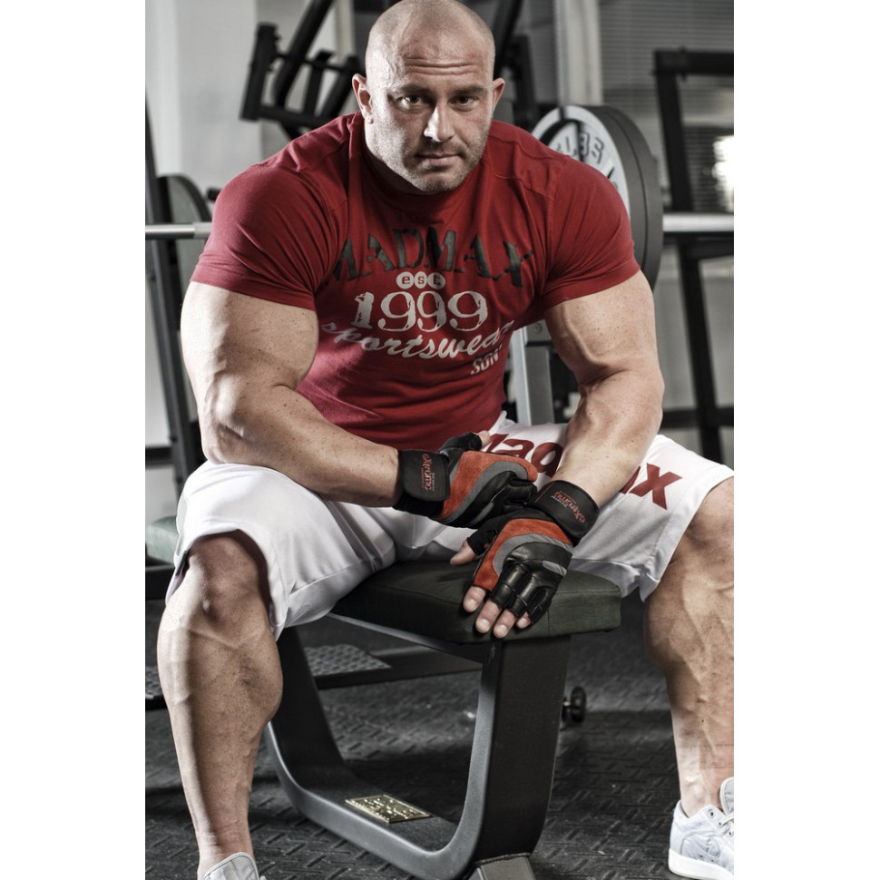 Перчатки для фитнеса Extreme 2nd edition MadMax MFG-568_XL, Black/Red, XL 22-23,5 см