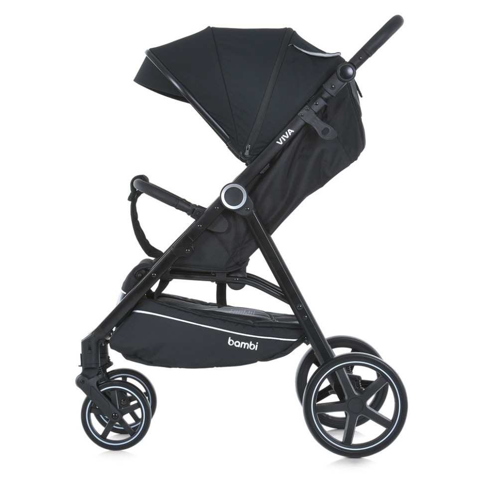 Коляска дитяча прогулянкова VIVA Bambi M 5723 Black, чорна