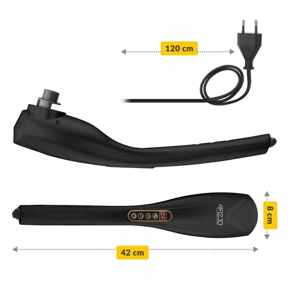 Ручной антицеллюлитный массажер для тела Long Stick 4FIZJO 4FJ0556 Black 7 в 1