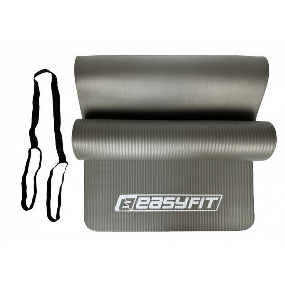 Килимок для фітнесу та йоги EasyFit EF-1919-Gr, NBR 10 мм, Сірий