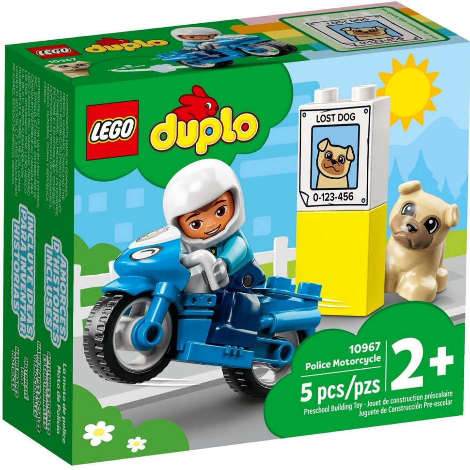 Конструктор LEGO DUPLO Town Полицейский мотоцикл 10967