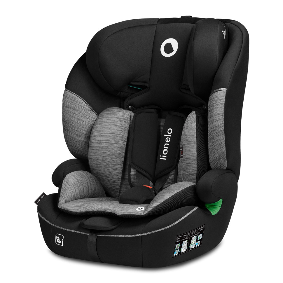Дитяче автокрісло LEVI Lionelo 77590980 I-SIZE, BLACK GREY