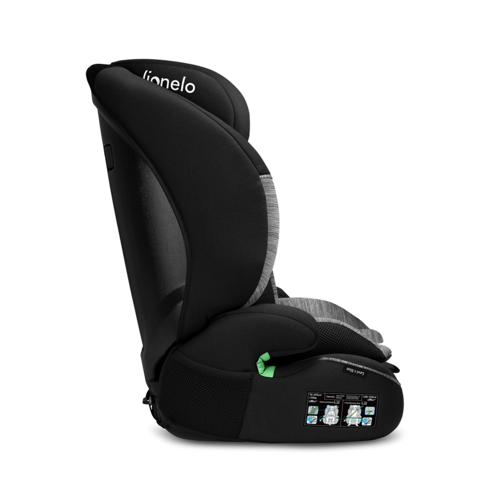 Дитяче автокрісло LEVI Lionelo 77590980 I-SIZE, BLACK GREY