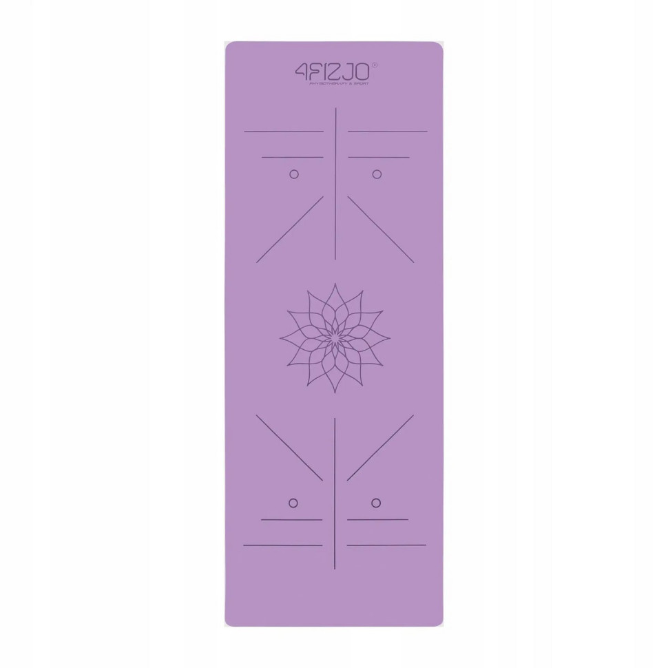 Коврик (мат) спортивный для йоги и фитнеса 4FIZJO 4FJ0589 PU 183 x 68 x 0.4 см, Violet