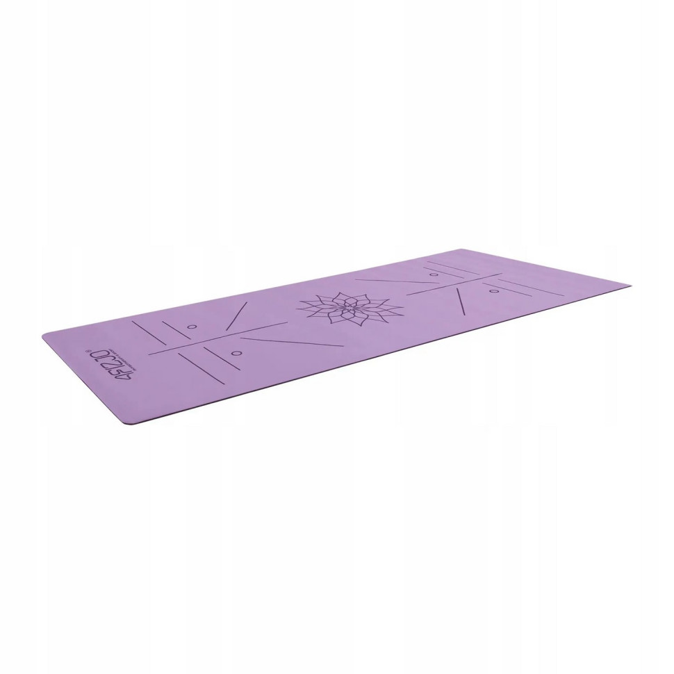 Коврик (мат) спортивный для йоги и фитнеса 4FIZJO 4FJ0589 PU 183 x 68 x 0.4 см, Violet
