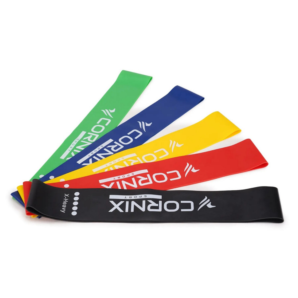 Резинки для фитнеса Mini Power Band Cornix XR-0045, 5 шт 1-20 кг