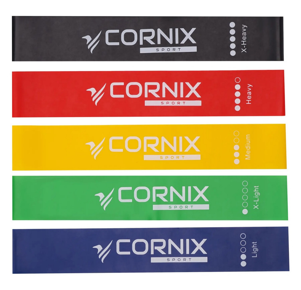 Резинки для фитнеса Mini Power Band Cornix XR-0045, 5 шт 1-20 кг