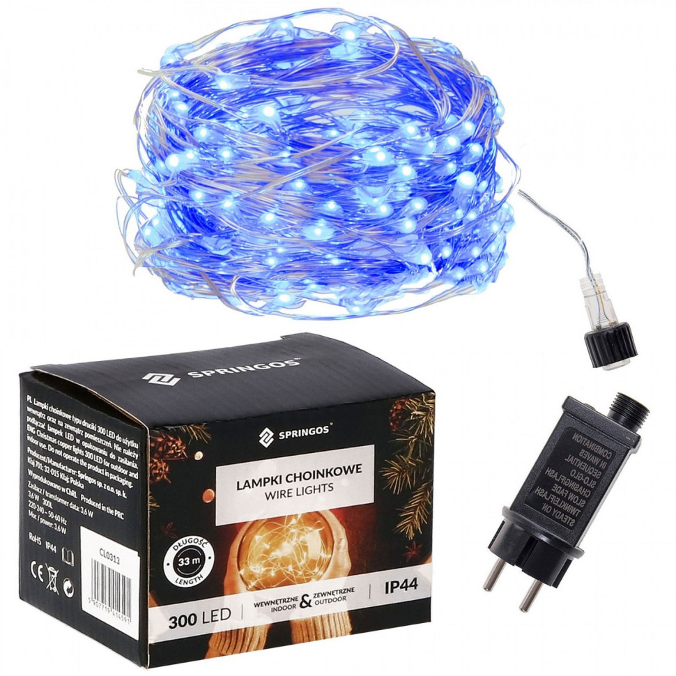 Гирлянда Springos CL0310, 30 м 300 LED, Blue