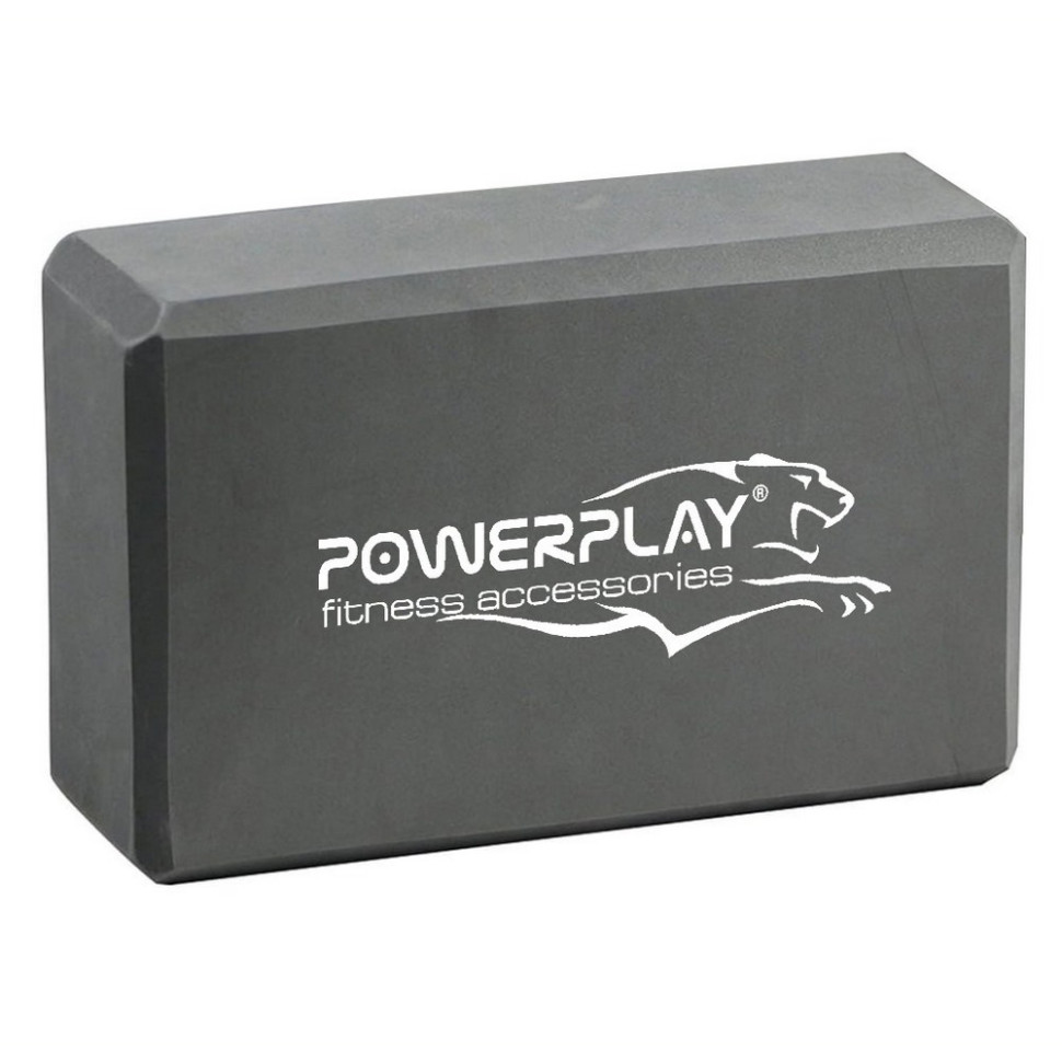 Блок для йоги 4006 Yoga Brick PowerPlay PP_4006_Grey_Yoga_Brick, Серый