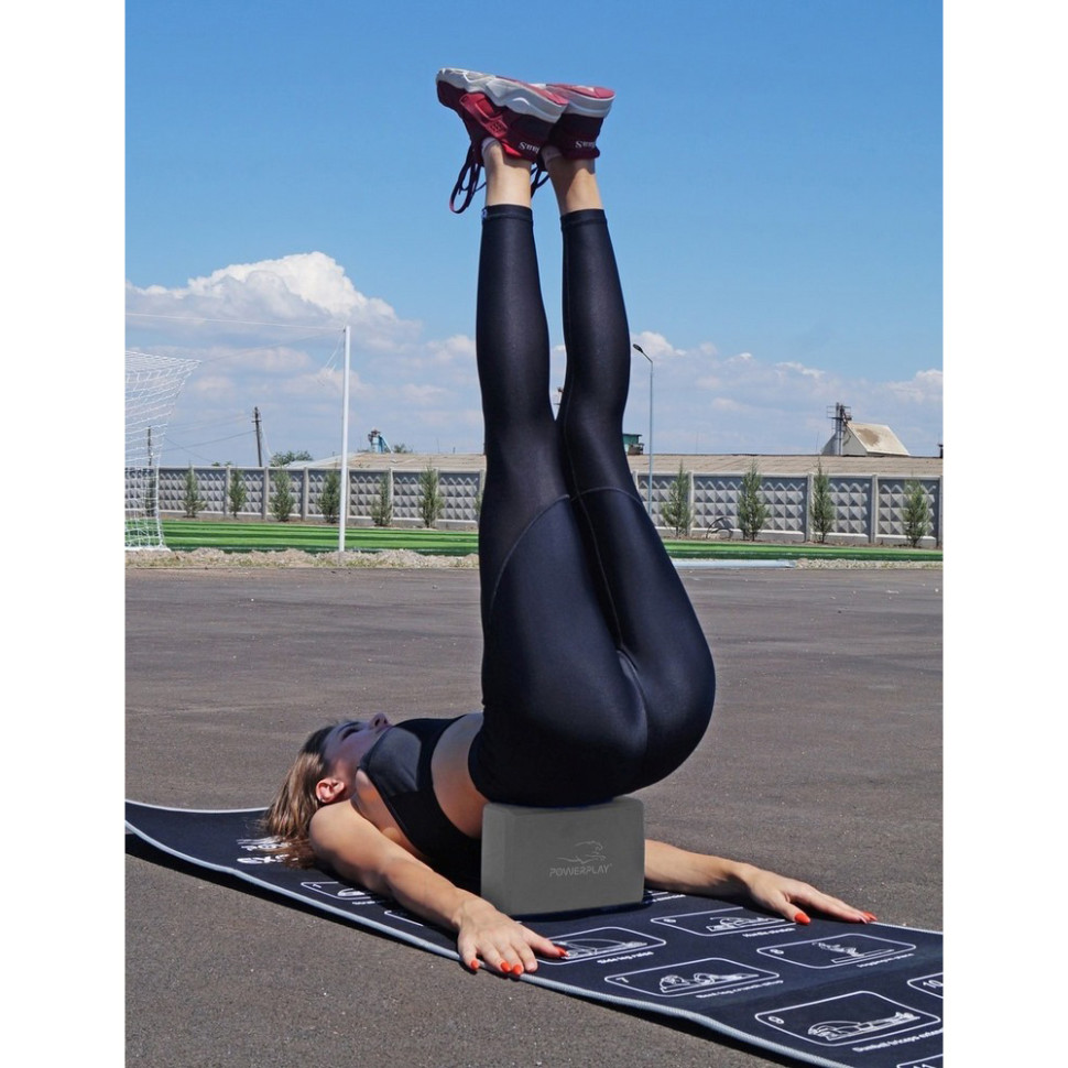 Блок для йоги 4006 Yoga Brick PowerPlay PP_4006_Grey_Yoga_Brick, Серый