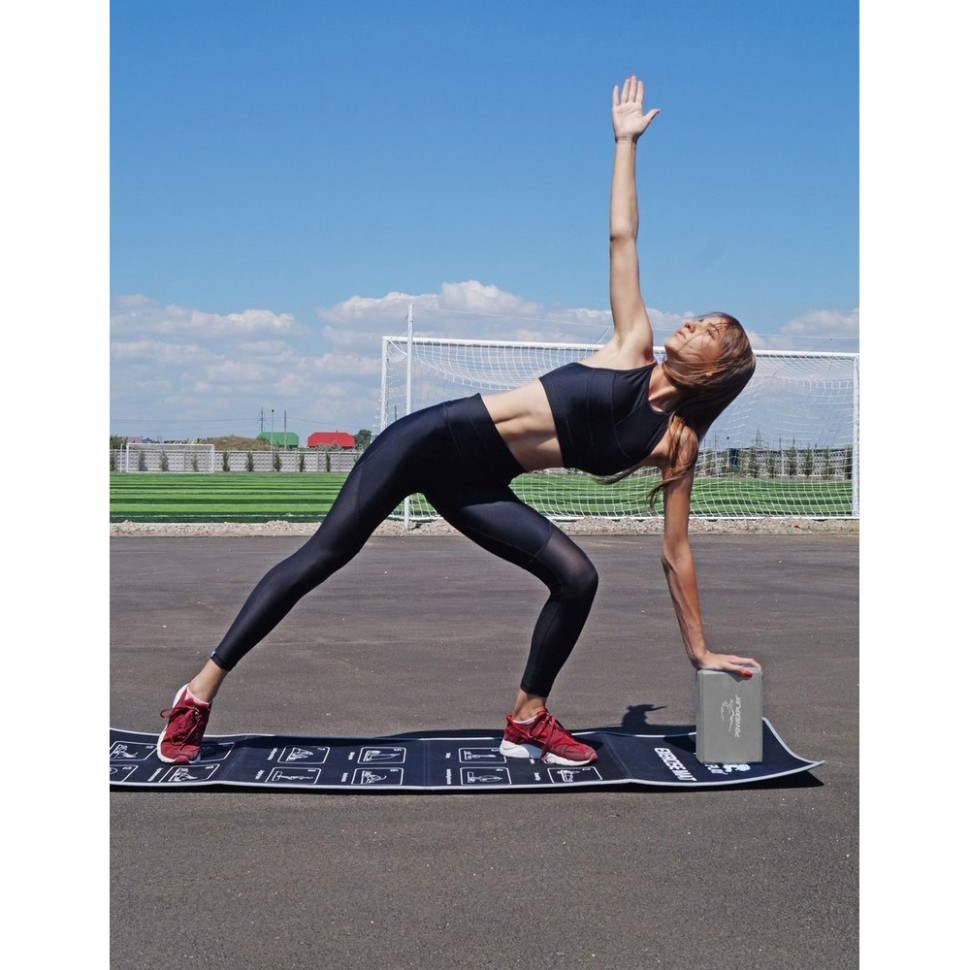 Блок для йоги 4006 Yoga Brick PowerPlay PP_4006_Grey_Yoga_Brick, Серый