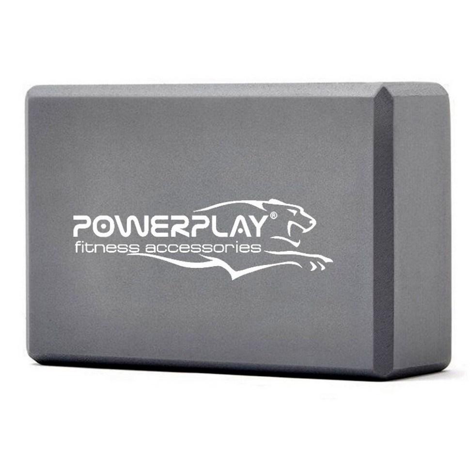 Блок для йоги 4006 Yoga Brick PowerPlay PP_4006_Grey_Yoga_Brick, Серый