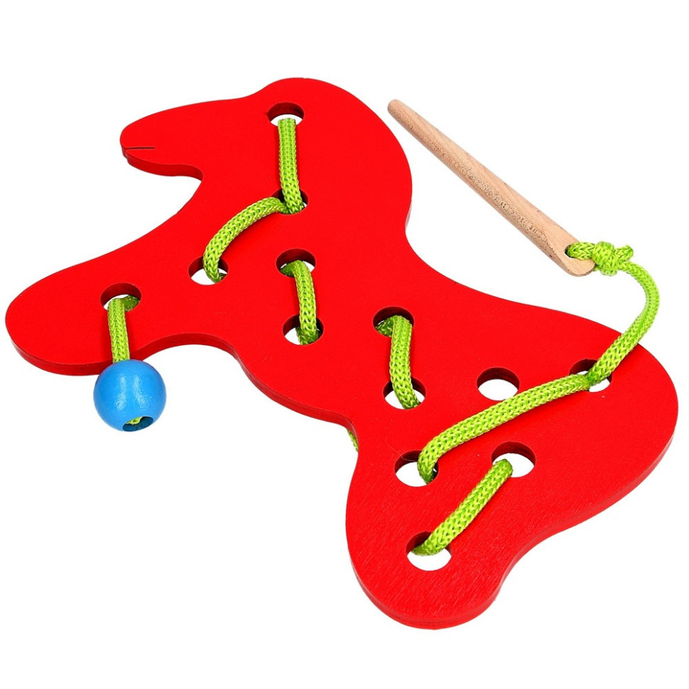 Детская деревянная шнуровка 