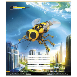 Зошит учнівський "Techno city" Школярик 012-2495L-2 в лінію, 12 аркушів 