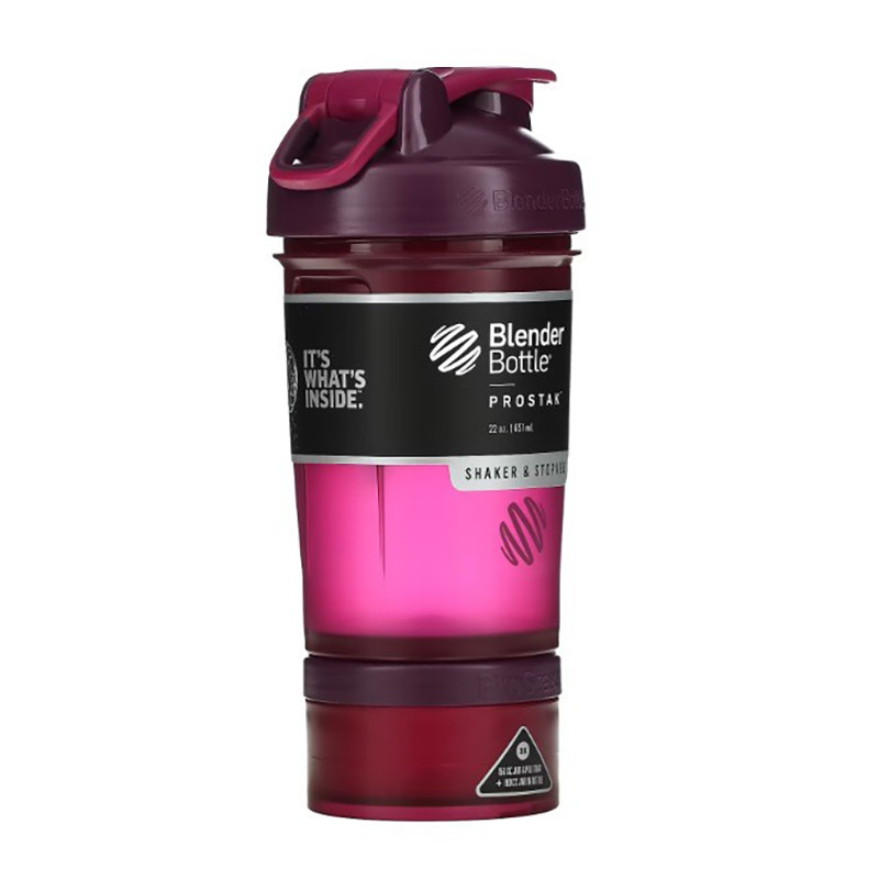 Шейкер спортивный ProStak BlenderBottle PS 22oz Plum, с 2-мя контейнерами, 650 ml 