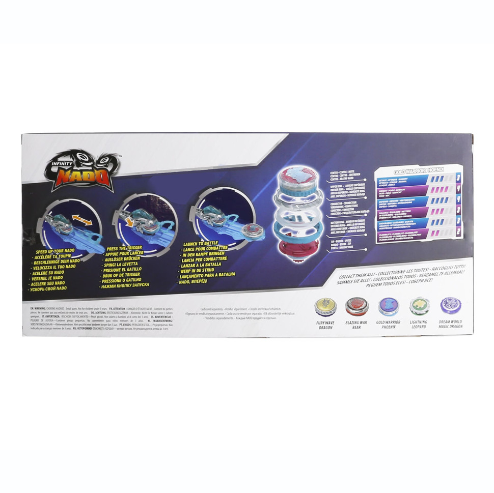 Волчок Infinity Nado EU654133 VI серия Advanced Pack Gold Warrior Phoenix Золотой Воин Феникс
