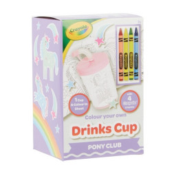 Стаканчик-розмальовка "Поні-клуб" Crayola 15765-B, з олівцями