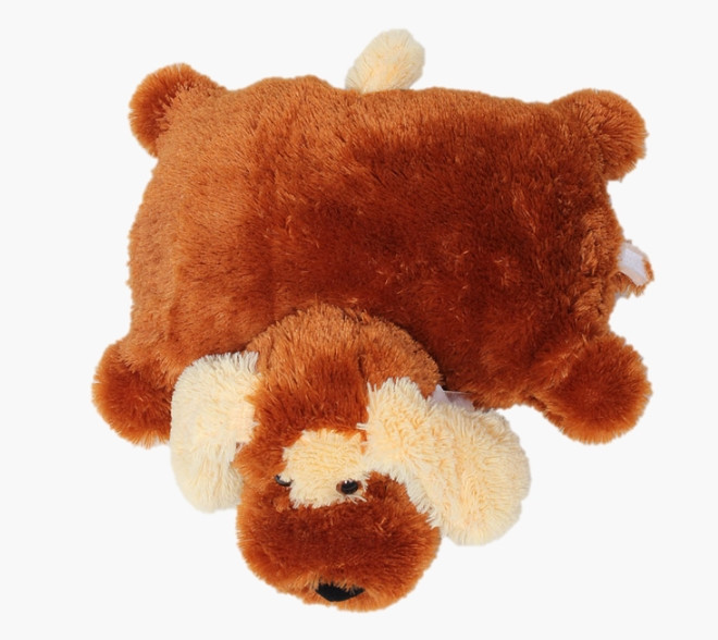 Мягкая игрушка-подушка Alina Toys собачка Шарик 45 см коричневый 5784778ALN
