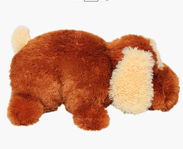 Мягкая игрушка-подушка Alina Toys собачка Шарик 45 см коричневый 5784778ALN