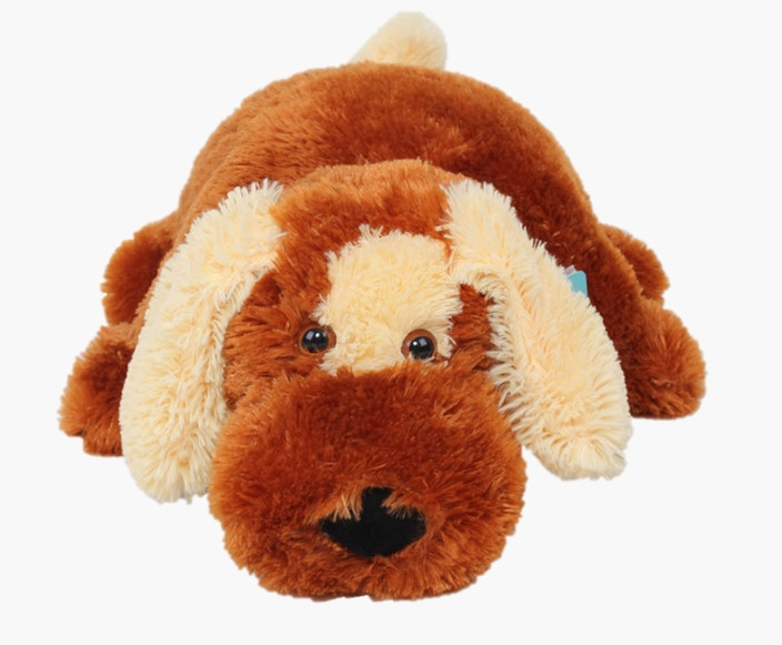 Мягкая игрушка-подушка Alina Toys собачка Шарик 45 см коричневый 5784778ALN